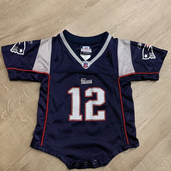 Reebok NFL New England Patriots Tom Brady #12 Baby Infant 18 Months 18M Jersey - Picture 1 of 7